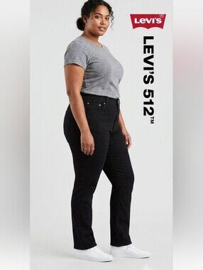 Levi's Black 512-  Perfectly Slimming Bootcut / Straight. W34 L30 Like New ❤️